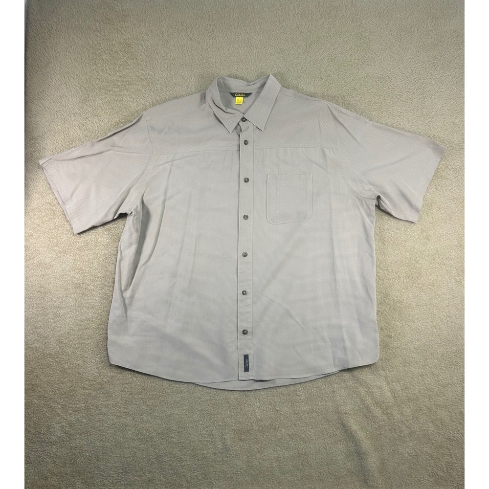 Cabelas Lot of 2 Mens 2XL Reg Plaid Short Sleeve Button‎ Up Shirt Casual Outdoor - Picture 2 of 12